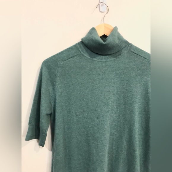 Everlane Merino Wool Short Sleeve Turtleneck Shirt Tee Sweater - Picture 7 of 11